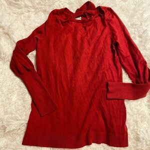 WHBM Red Tie Back Sweater Medium